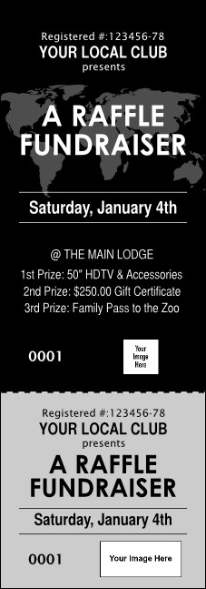 Rotary World Portrait Black and White Event Ticket