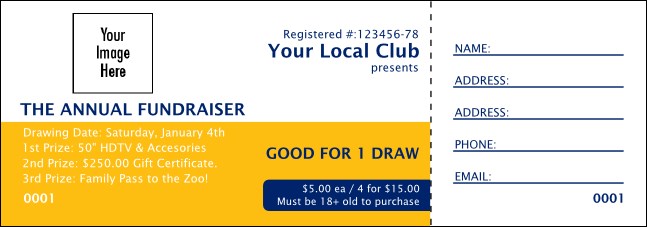 Rotary Club 2 Raffle Ticket