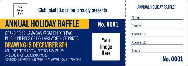 Rotary World Standard Raffle Ticket
